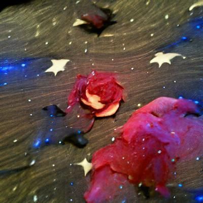 Rose Petals Falling on a Starry Night
