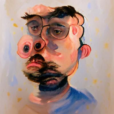 AI Generated Self Portrait Digital Art