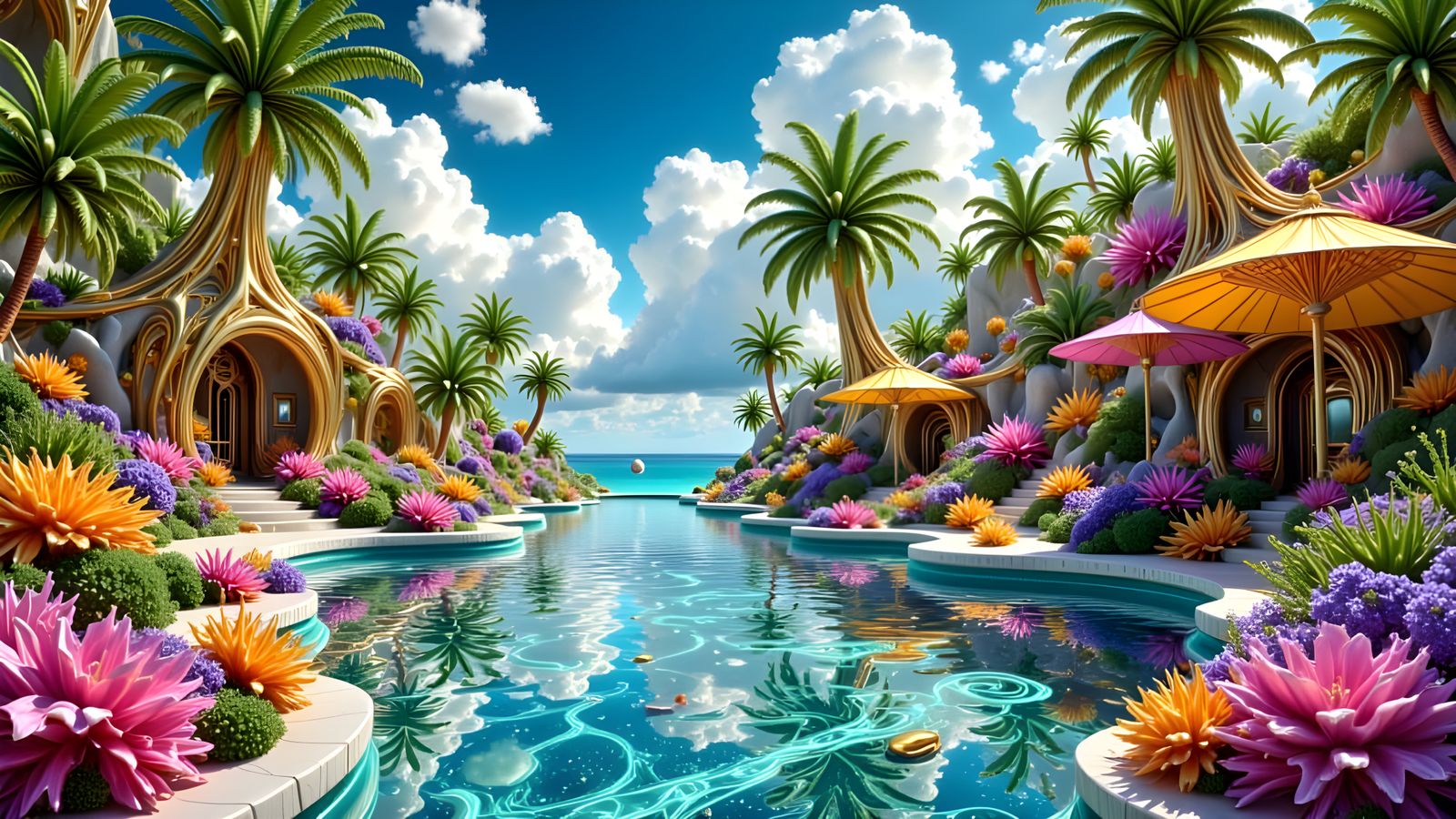 Hyperrealistic Surreal Tropical Getaway in Belize