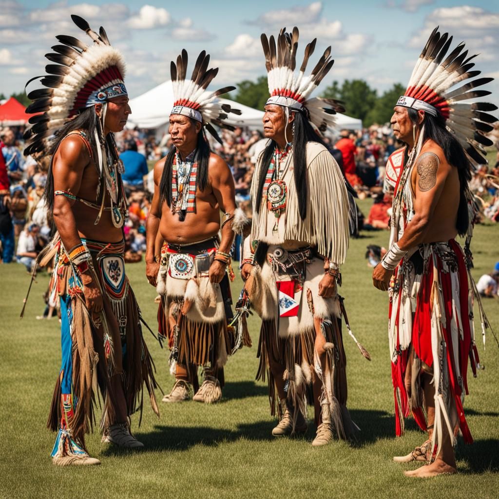 Native American Pow Wow Circle Celebration