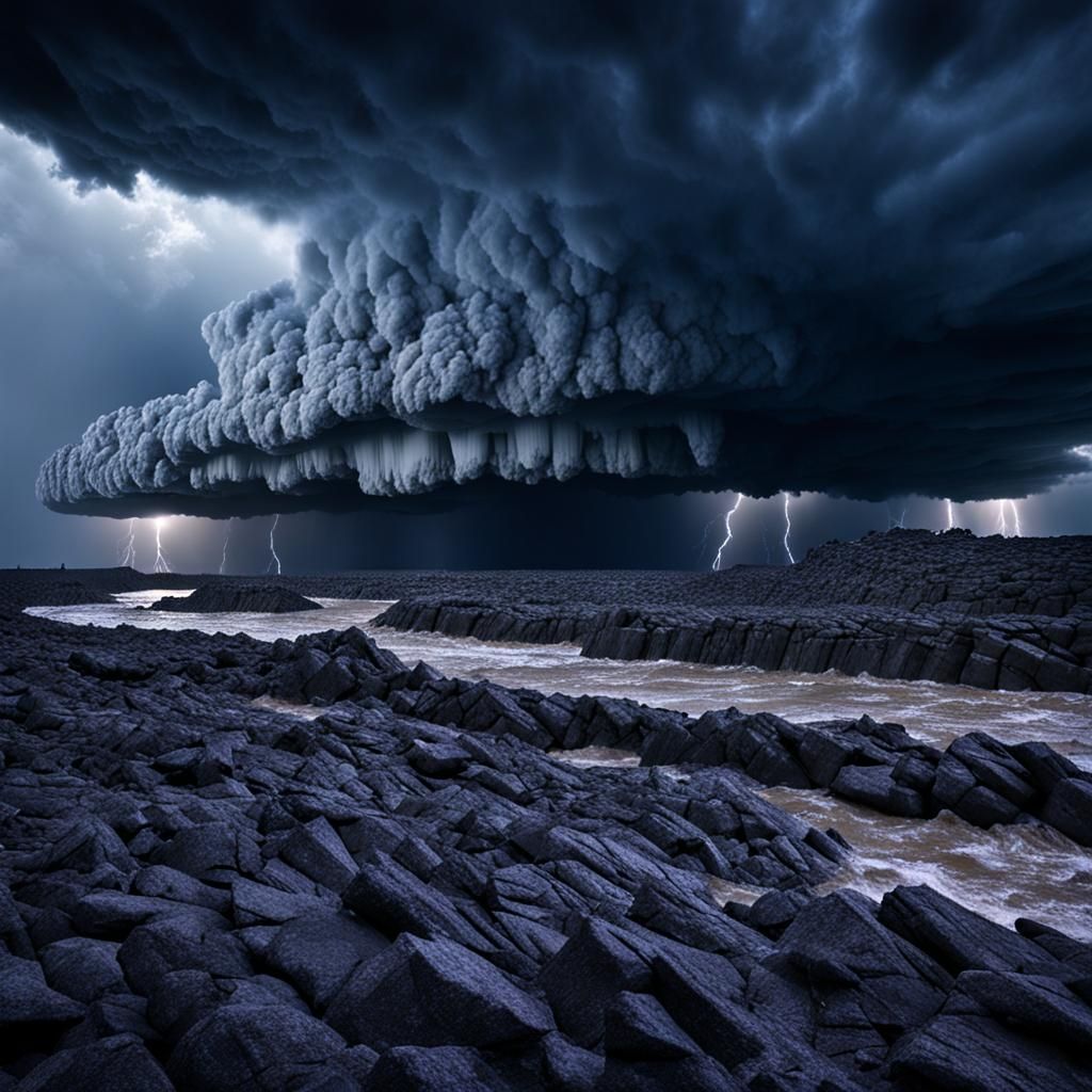 Dramatic Storm Clouds over Ancient Lands