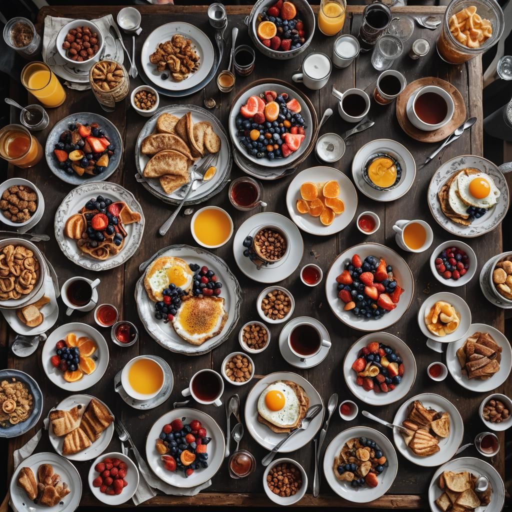 Hyperrealistic Breakfast Scene in High Definition