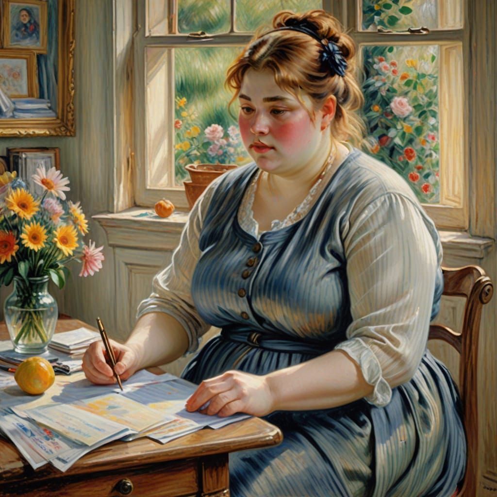 Intimate Study of a Young Woman in a Softly Lit Bedroom