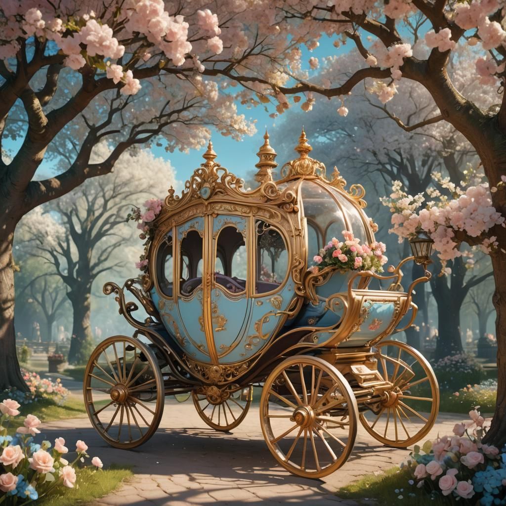 Rococo Carriage Fantasy Art in Unreal Engine 5