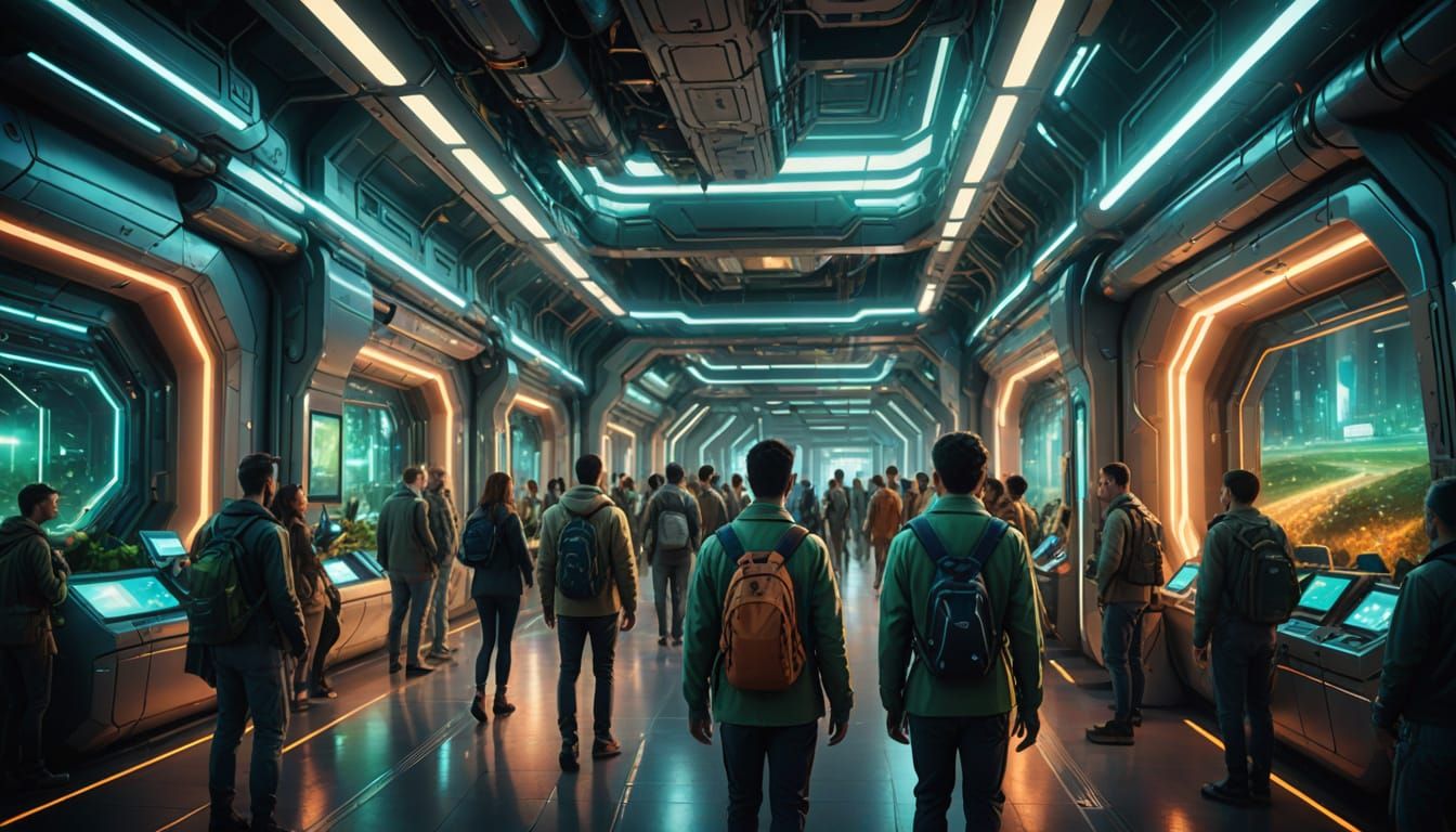 Citizens Thrive in Futuristic Eco-City