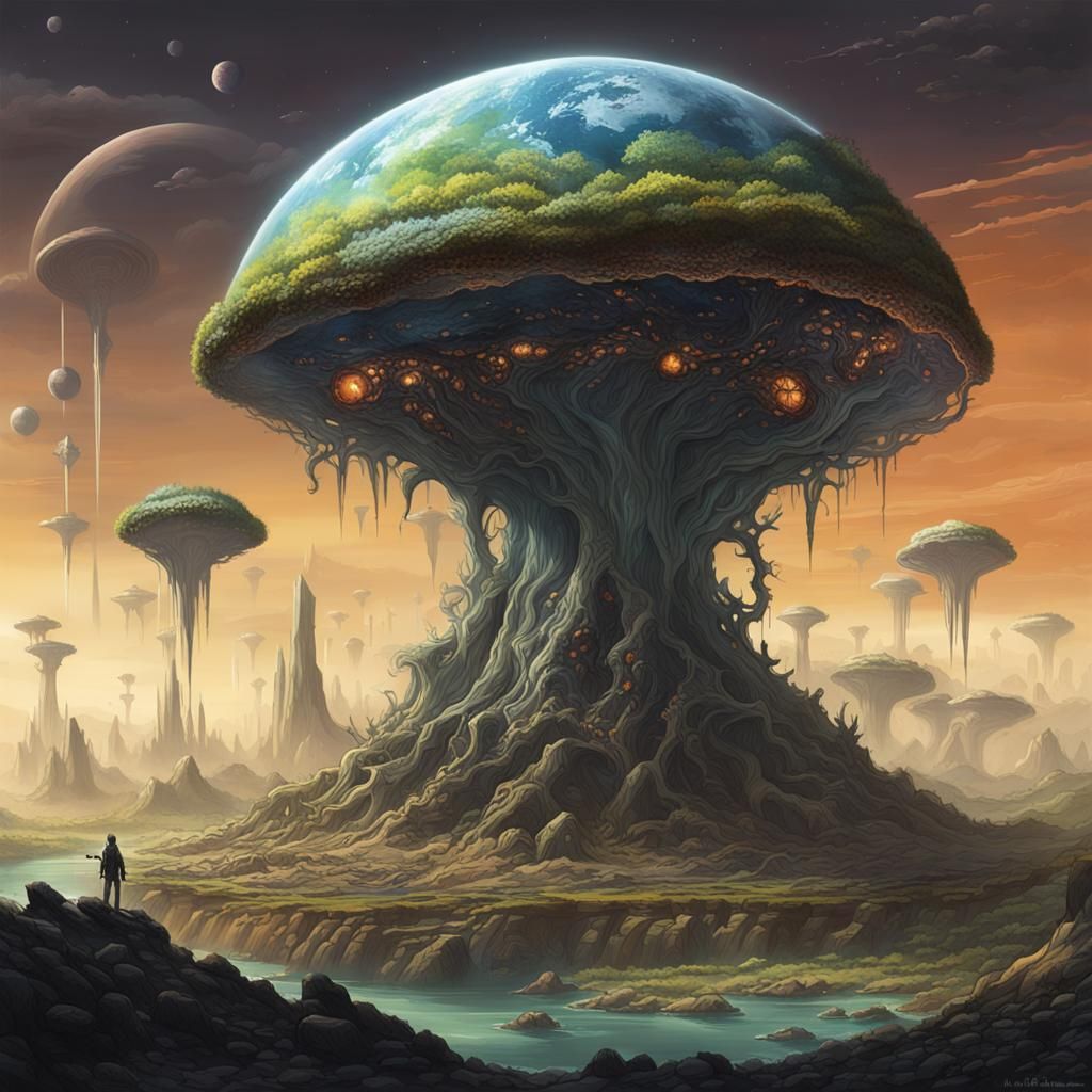 Exotic Alien Exoplanet: Speculative Evolution Concept Art