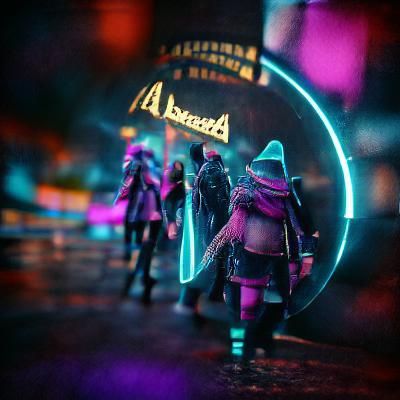 Cyberpunk Assassins Guild Digital Illustration in 8K