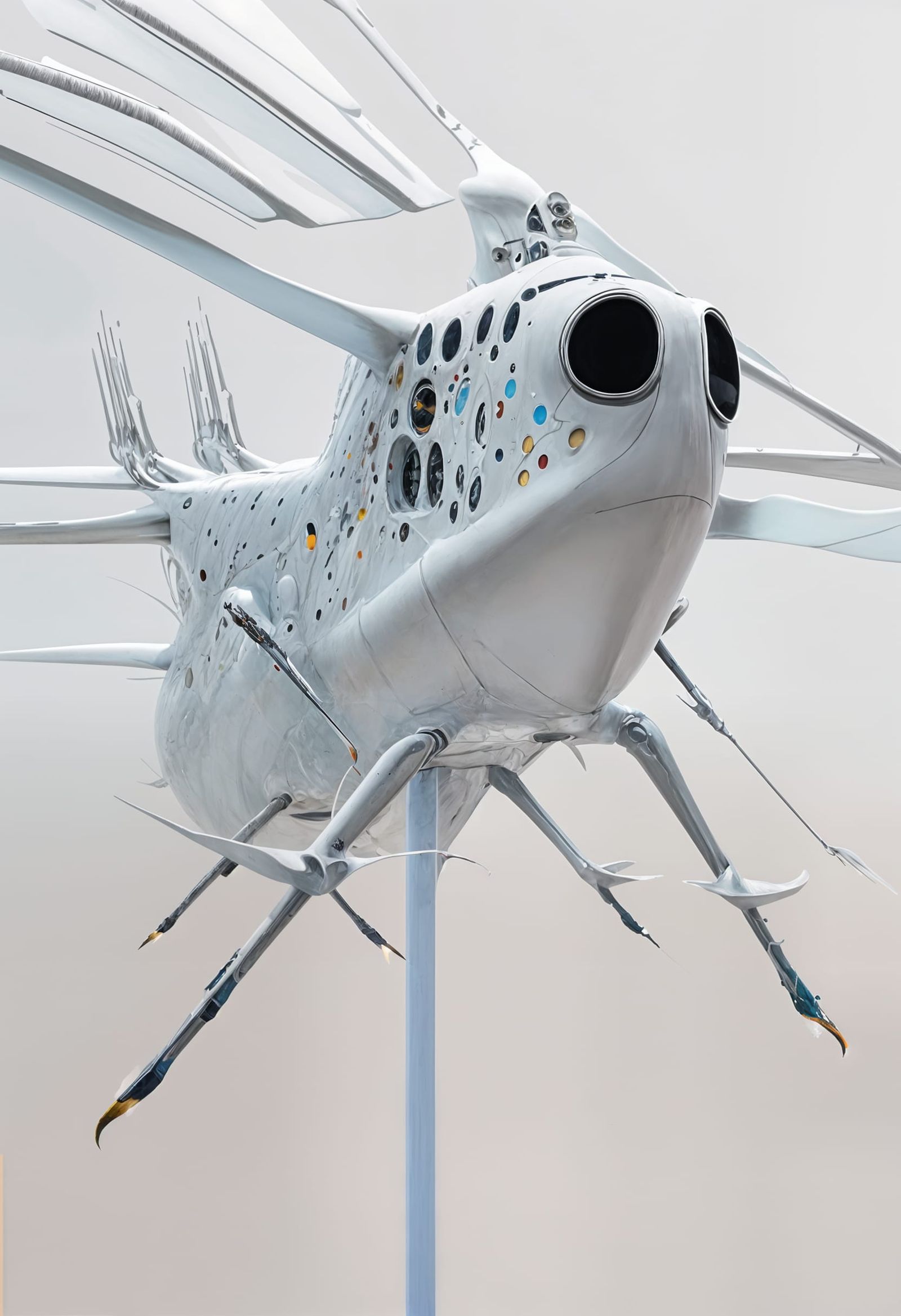 Abstract Alien Portrait with Bizarre Creatures