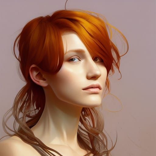 Detailed Ginger Portrait with Dynamic Lighting