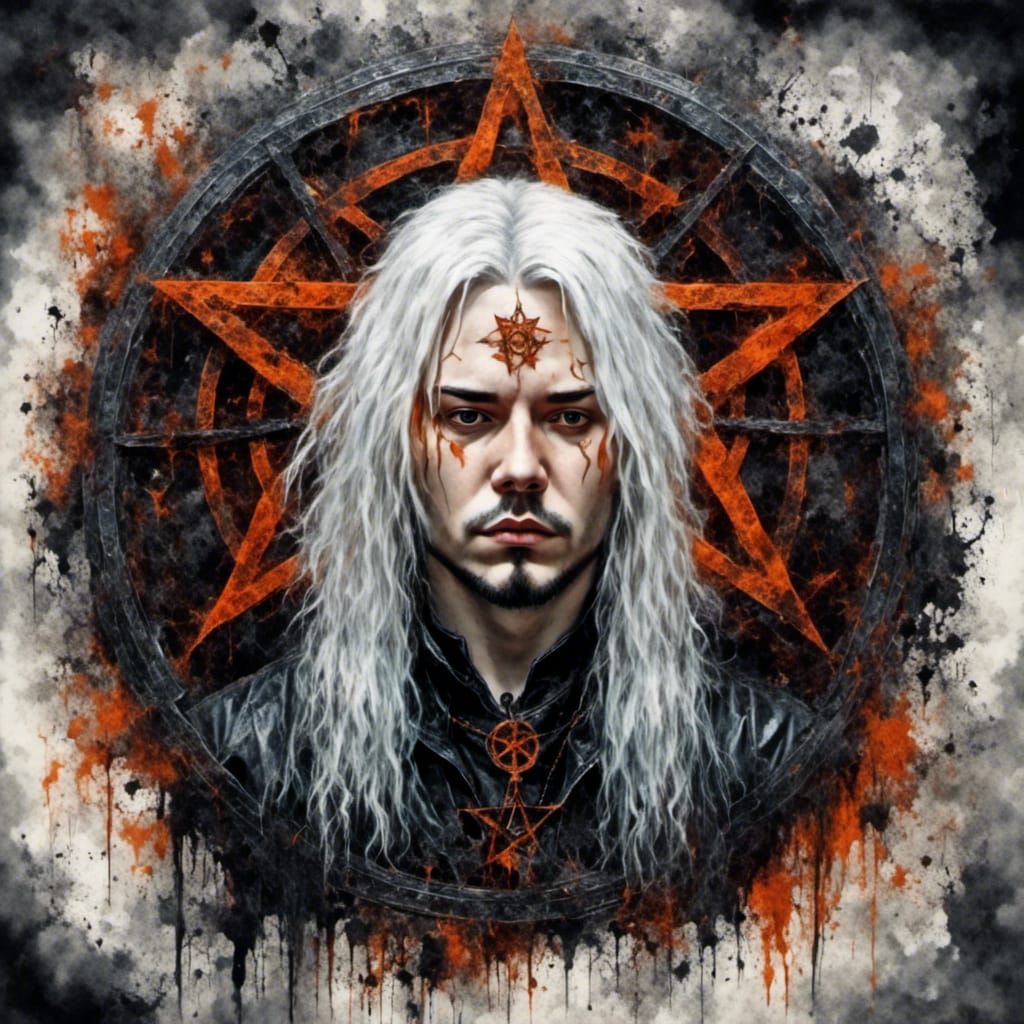 Metalhead Portrait in Glossy Oil Painting Style