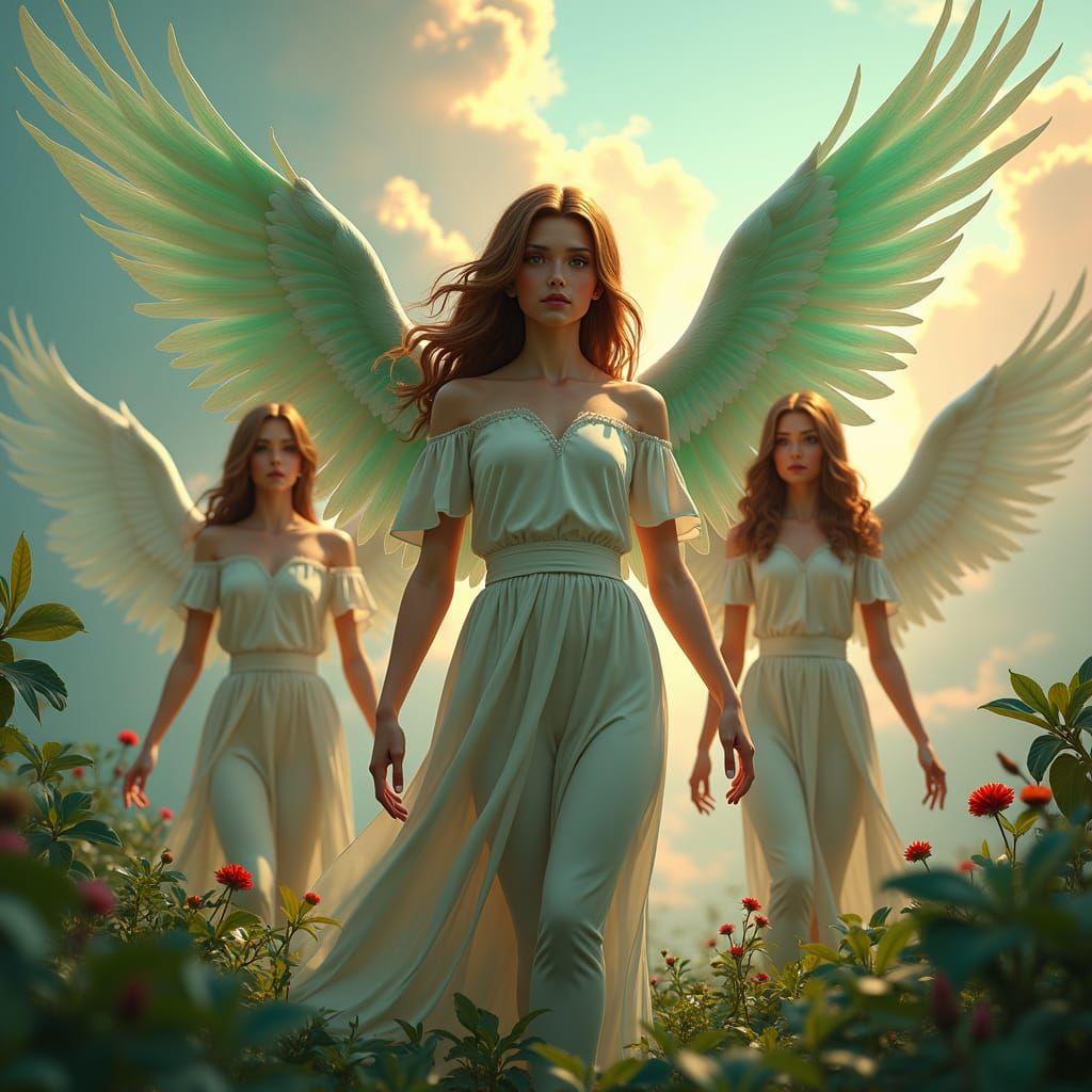 Angels with Green Wings: Fantasy Concept Art