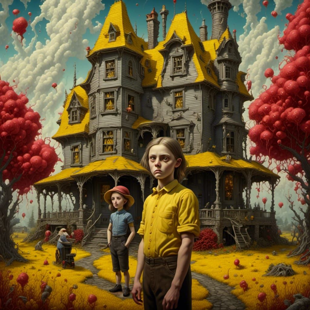 "American Gothic" <lora:Eerie Vibes:1.0>  <lora:Critter:1.0>...