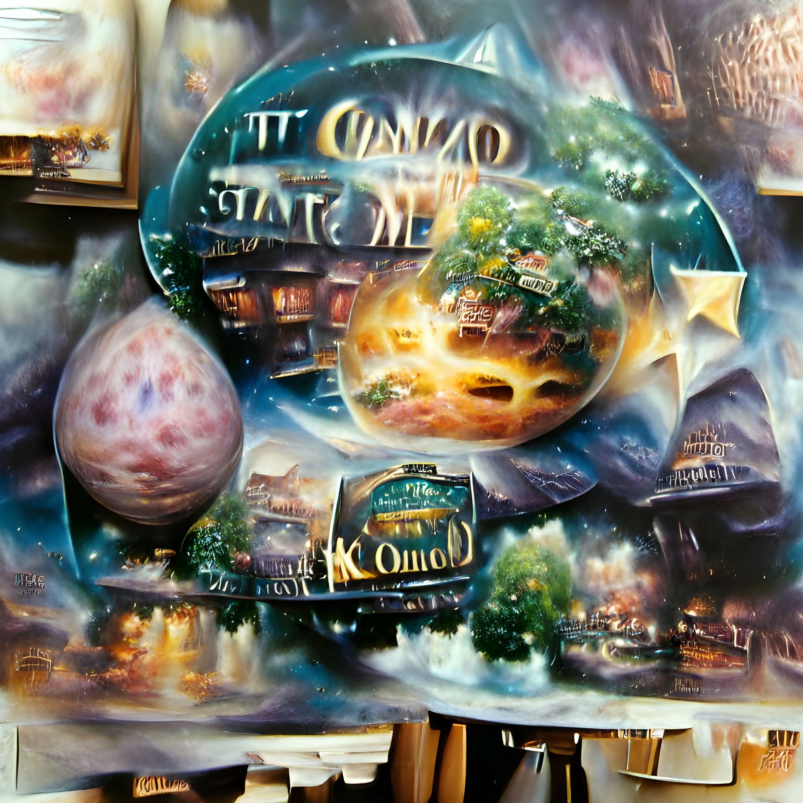 Omicron Ceti Planet in Luminous Digital Art