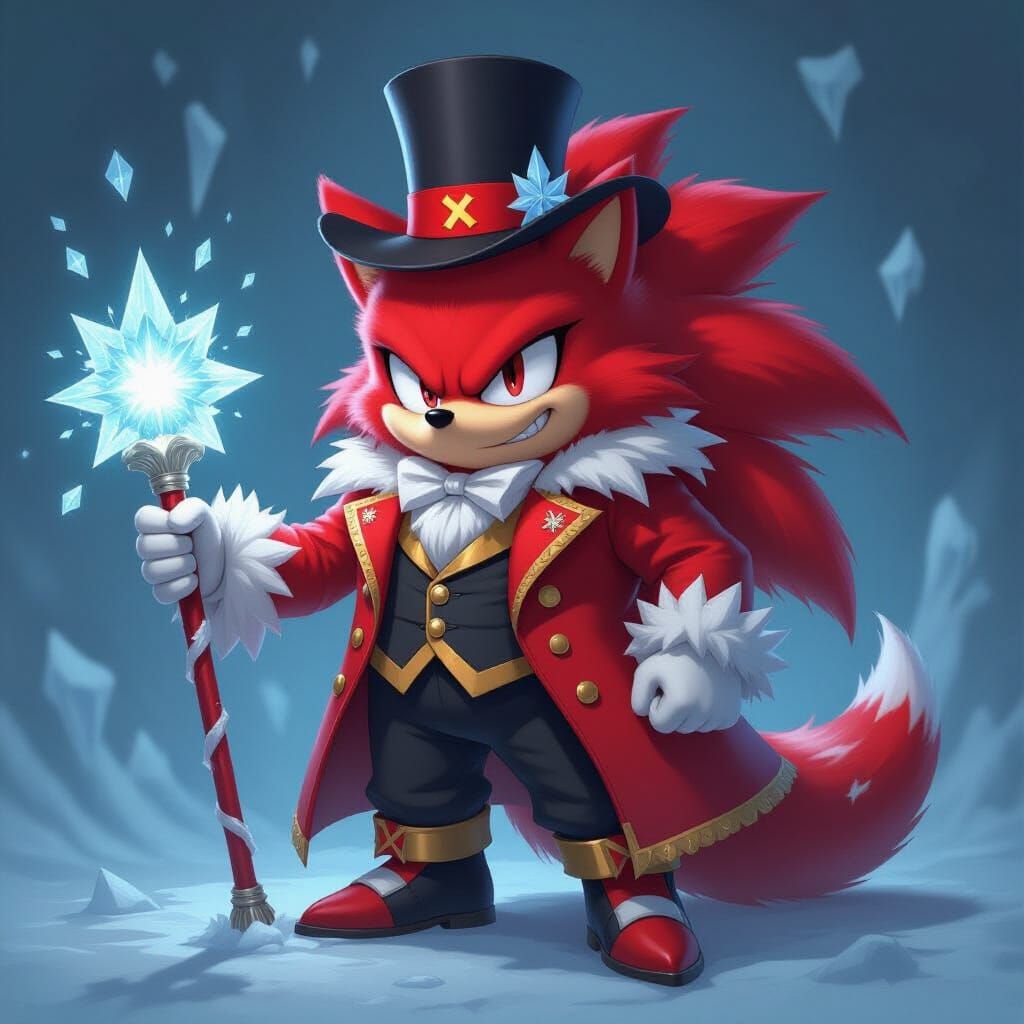 Angry Red Sonic Hedgehog Pokemon as Nobleman