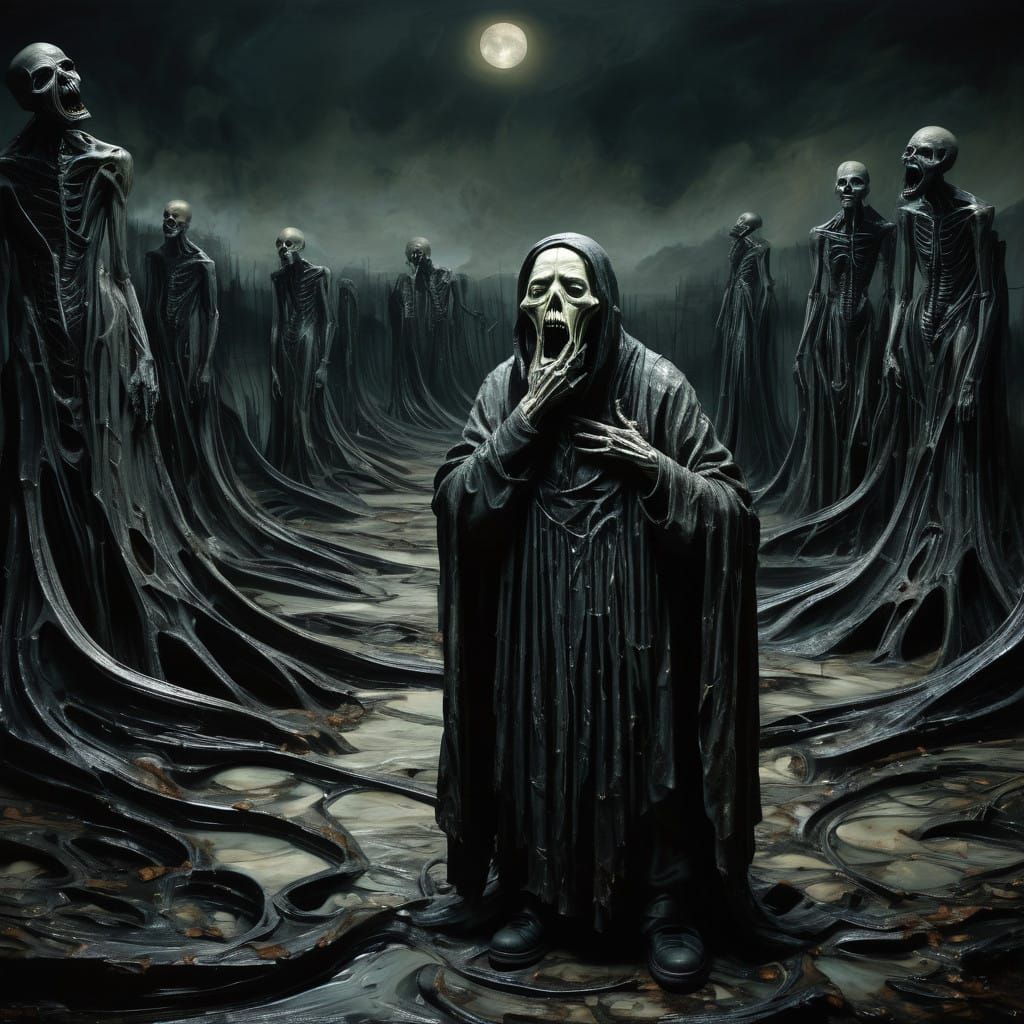 Distorted Figures in Descent into Madness