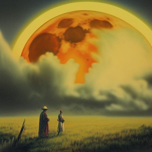 Ominous Cornfield Sacrifice Under Full Moon