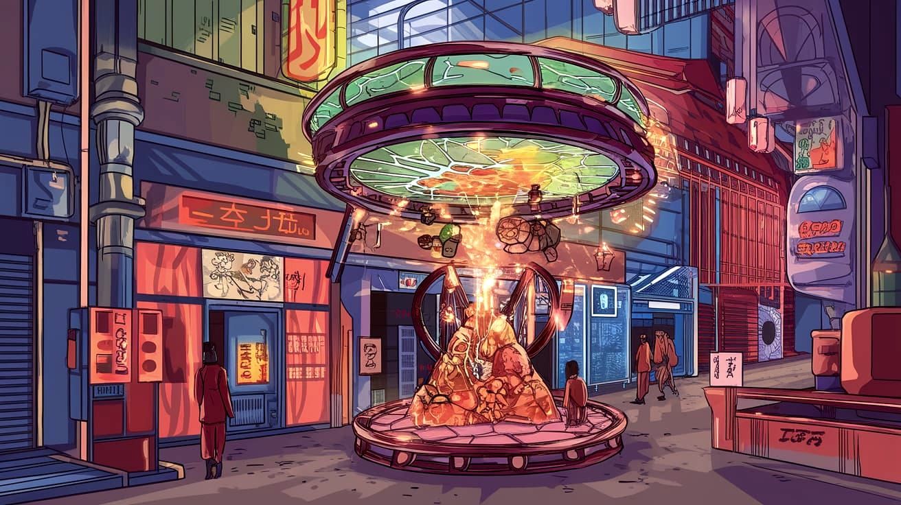 Industrial Geisha Oasis: A Fusion of Worlds