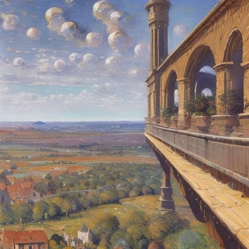 Expressionist Landscape Painting in Photorealistic Style