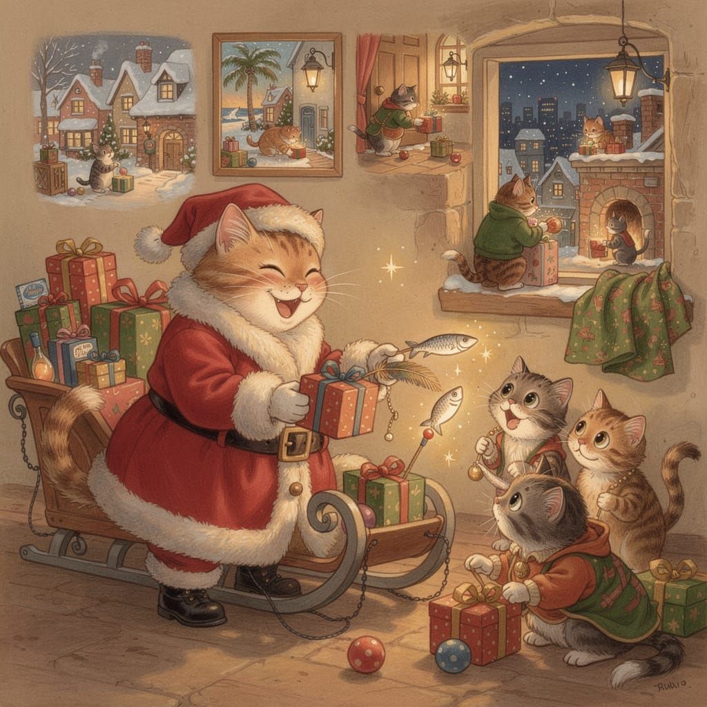 Santa Claws Delivers Joyful Cat Toys Worldwide