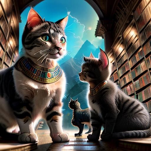 Egyptian Library: Cats, Goddess, and Fantasy