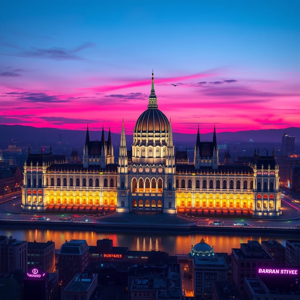 Neon Parliament of Budapest: Cyberpunk Masterpiece