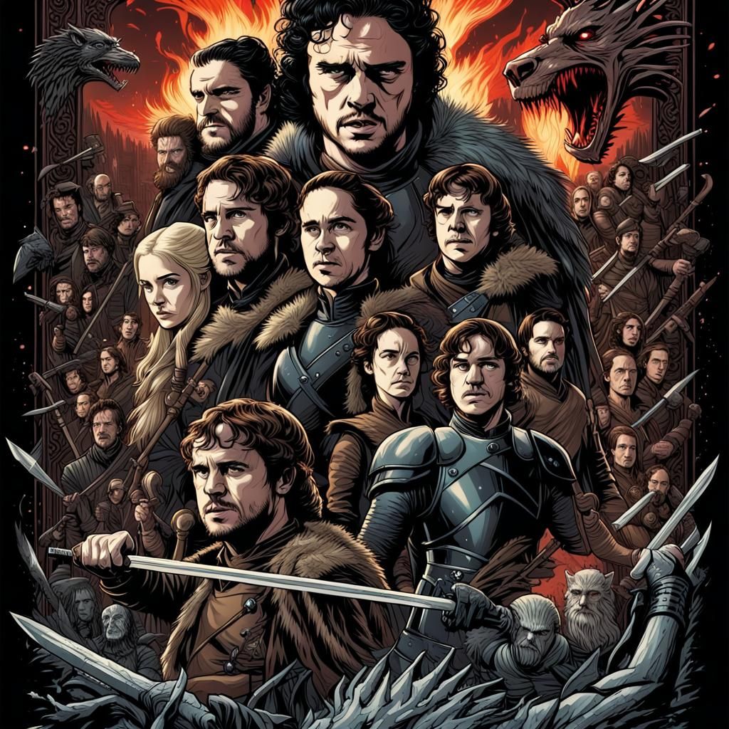 Grindhouse Game of Thrones Movie Poster: Comic Book Art