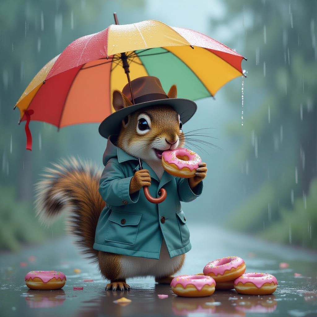 🐿️🥯🍩 Mischievous Squirrel Donut Heist, and Summer Rain 🍩🥯🐿️