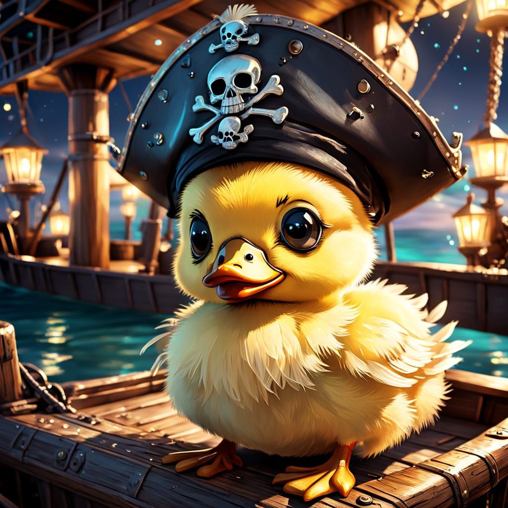 Baby Duckling Pirate Adventure on the High Seas