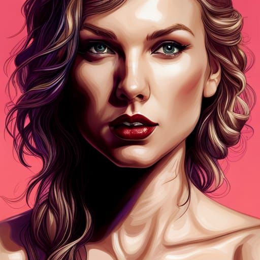 Hyperrealistic Taylor Swift Portrait with Dramatic Lighting