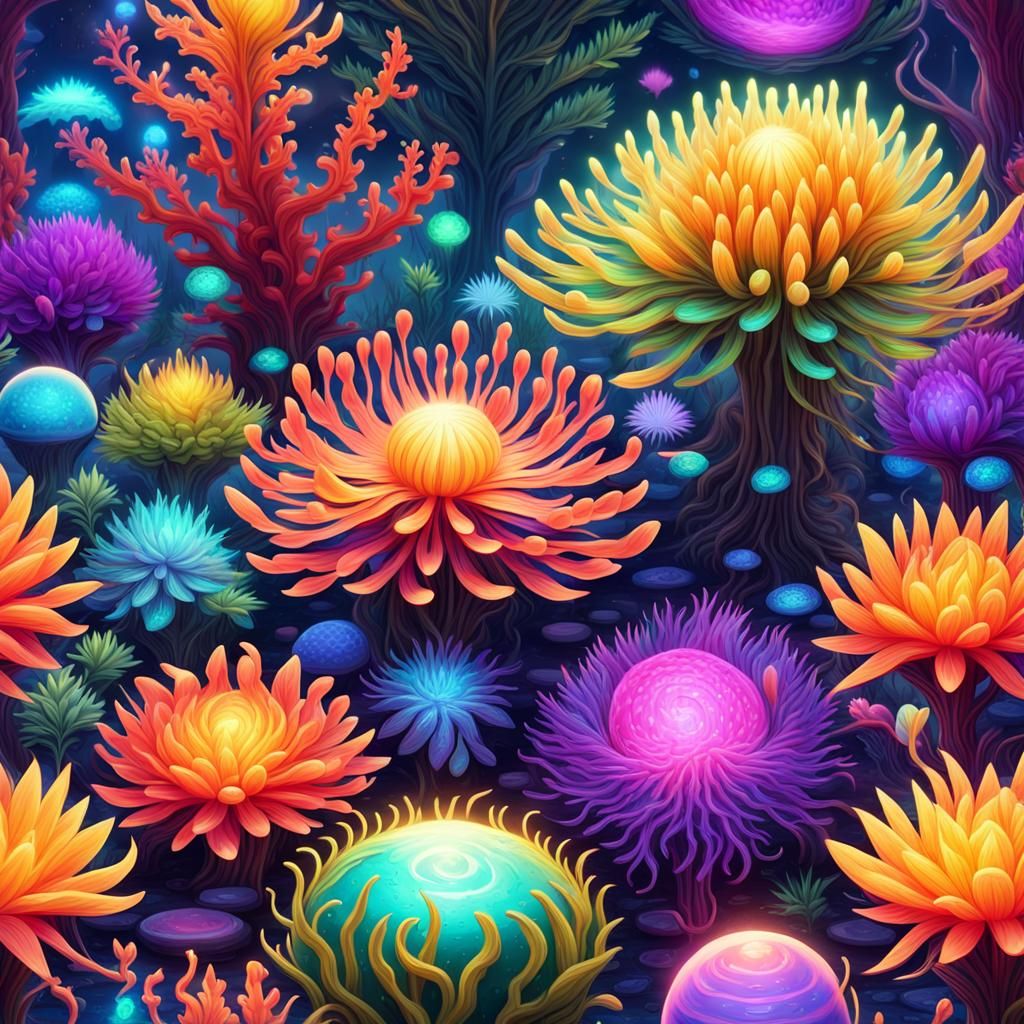 Glowing Magical Plants on Avatar Alien Planet