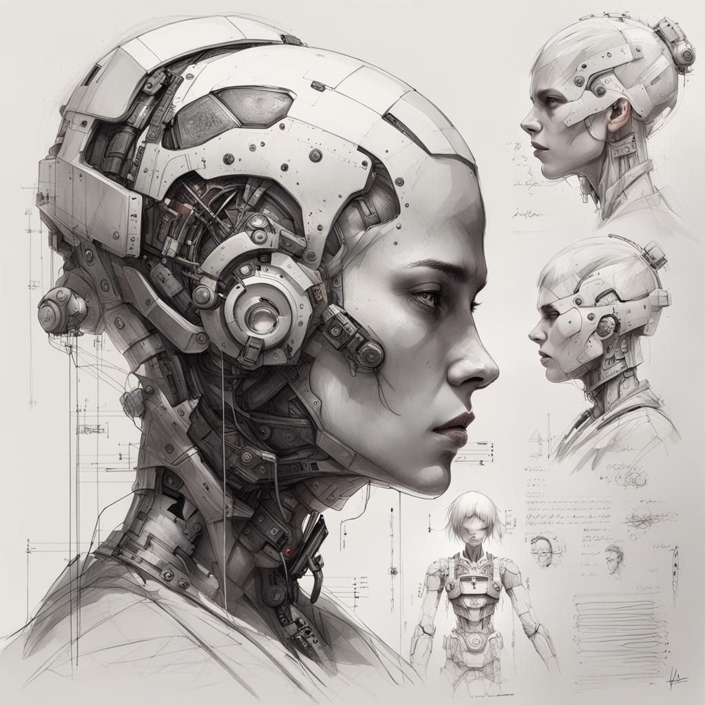 Medieval Cyborg Woman Concept Art