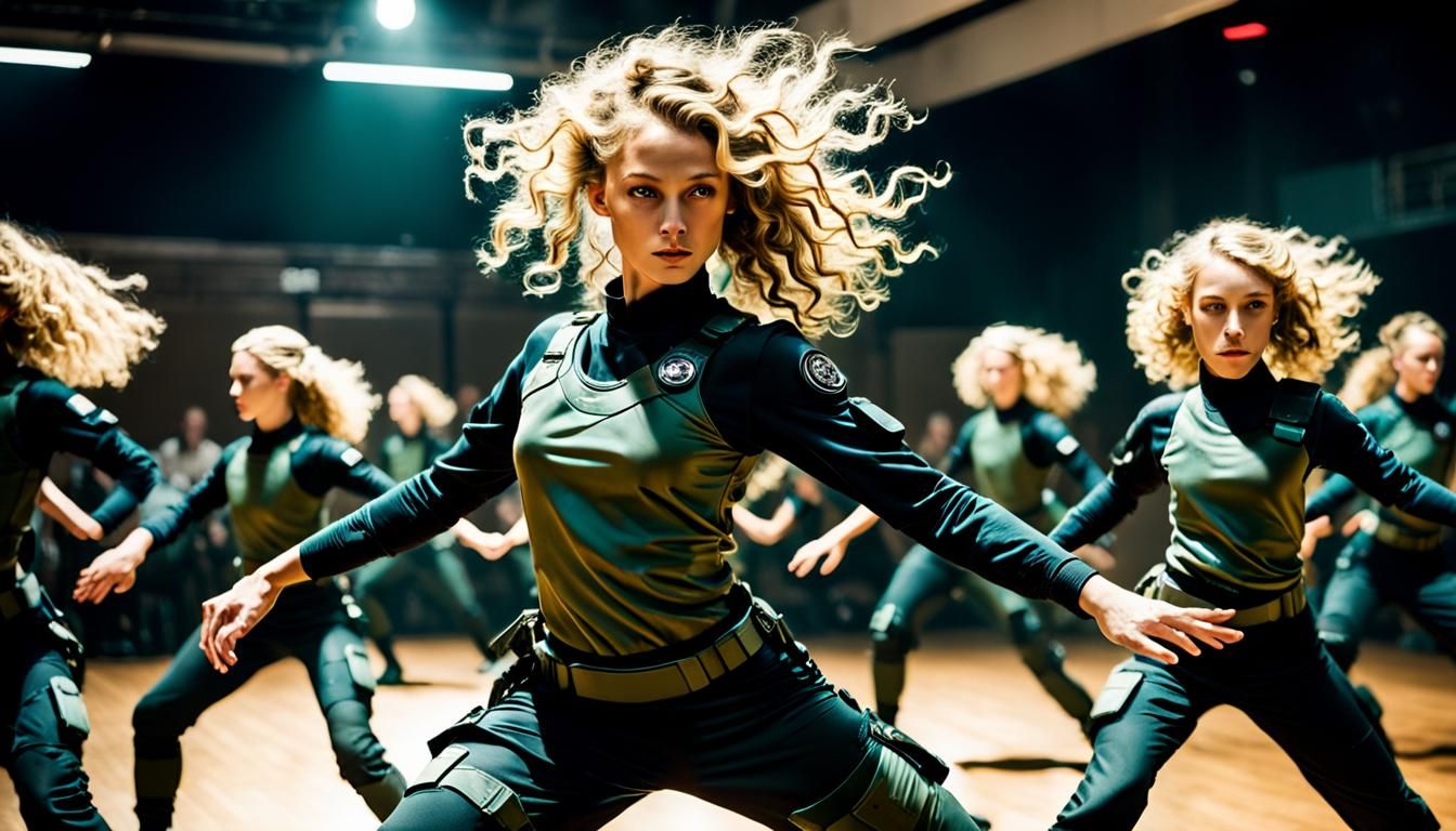 Graceful Dancer in Special Forces Gear