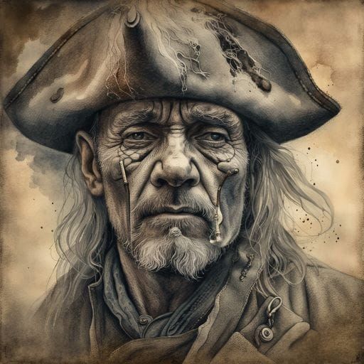 Weary Pirate Gazing at the Sea