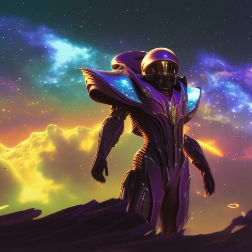 Vibrant Galaxy: Detailed Matte Painting in Deep Color