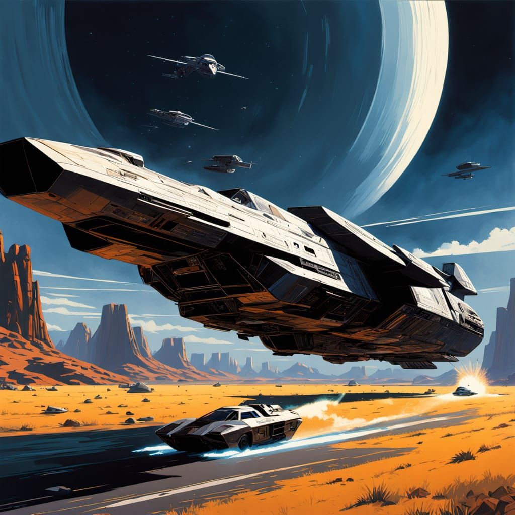 Cassian Andor Battles in a Futuristic Space Landscape