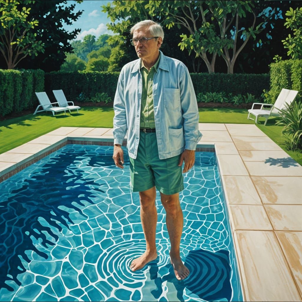 David Hockney Walking on Water in Reality