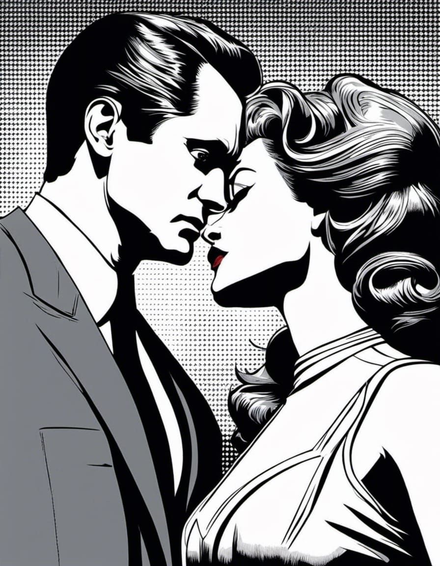 1940s Gun Moll in Graphic Novel Style