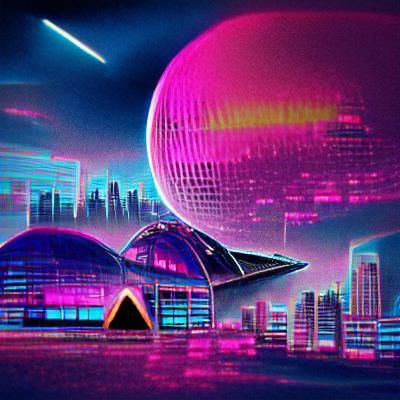 Synthwave Dome City Lost in Space