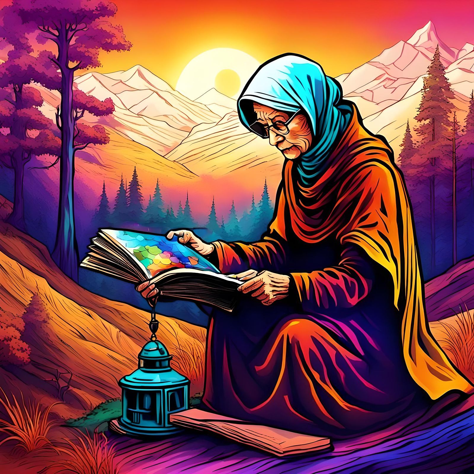 Harmonious Color Blend Abstract Art