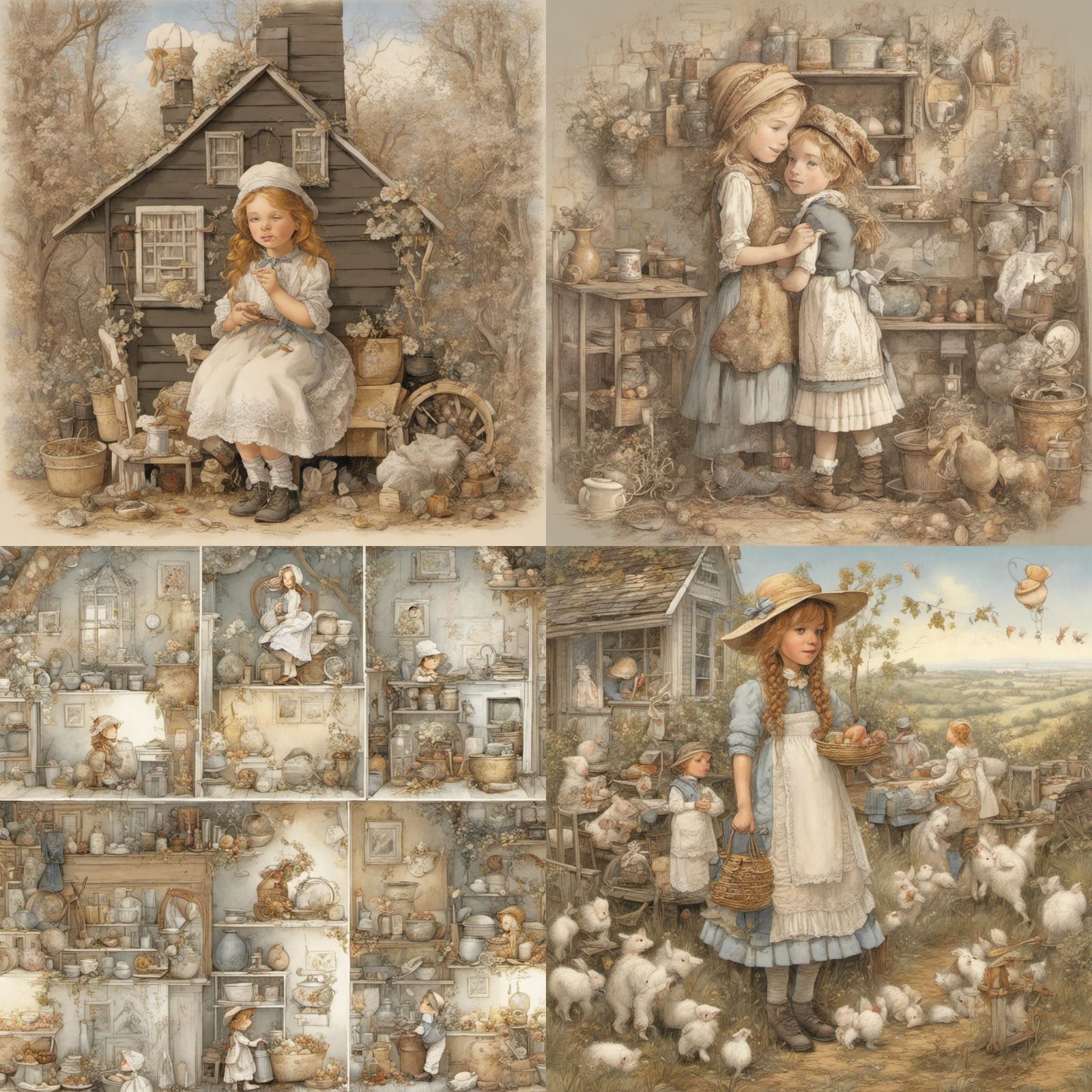 Nostalgic Illustration in Storybook Style