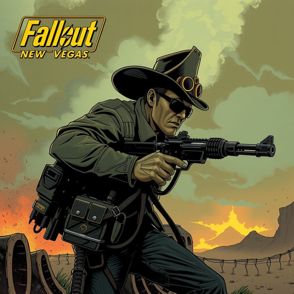 NCR Ranger in Diesel-Punk Style Illustration