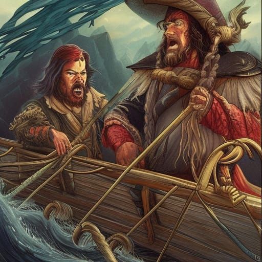 Dramatic Comic Book Scene of a Tense Moment