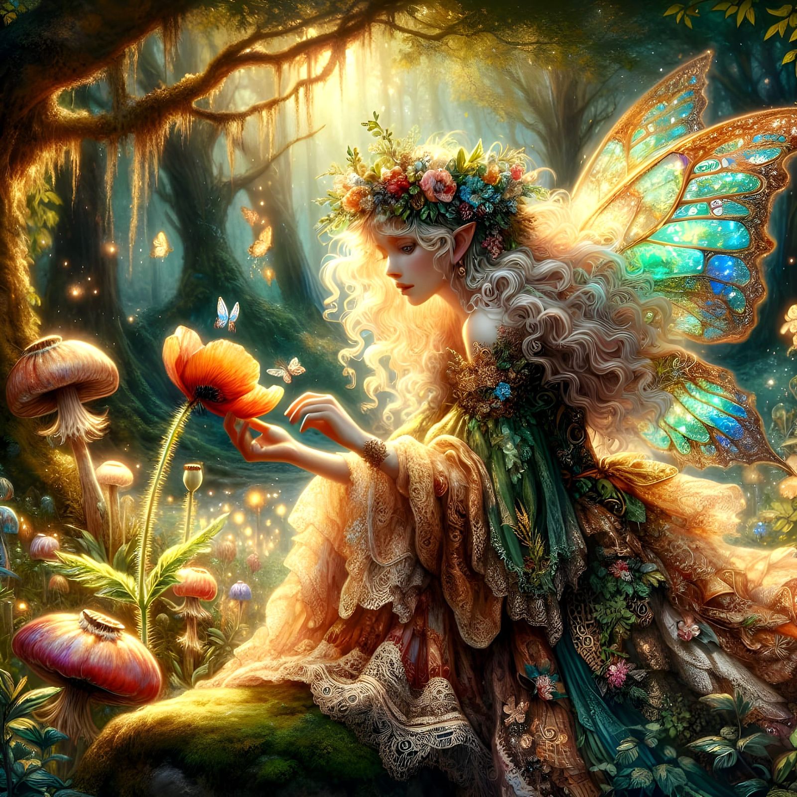 iridescent butterfly wings