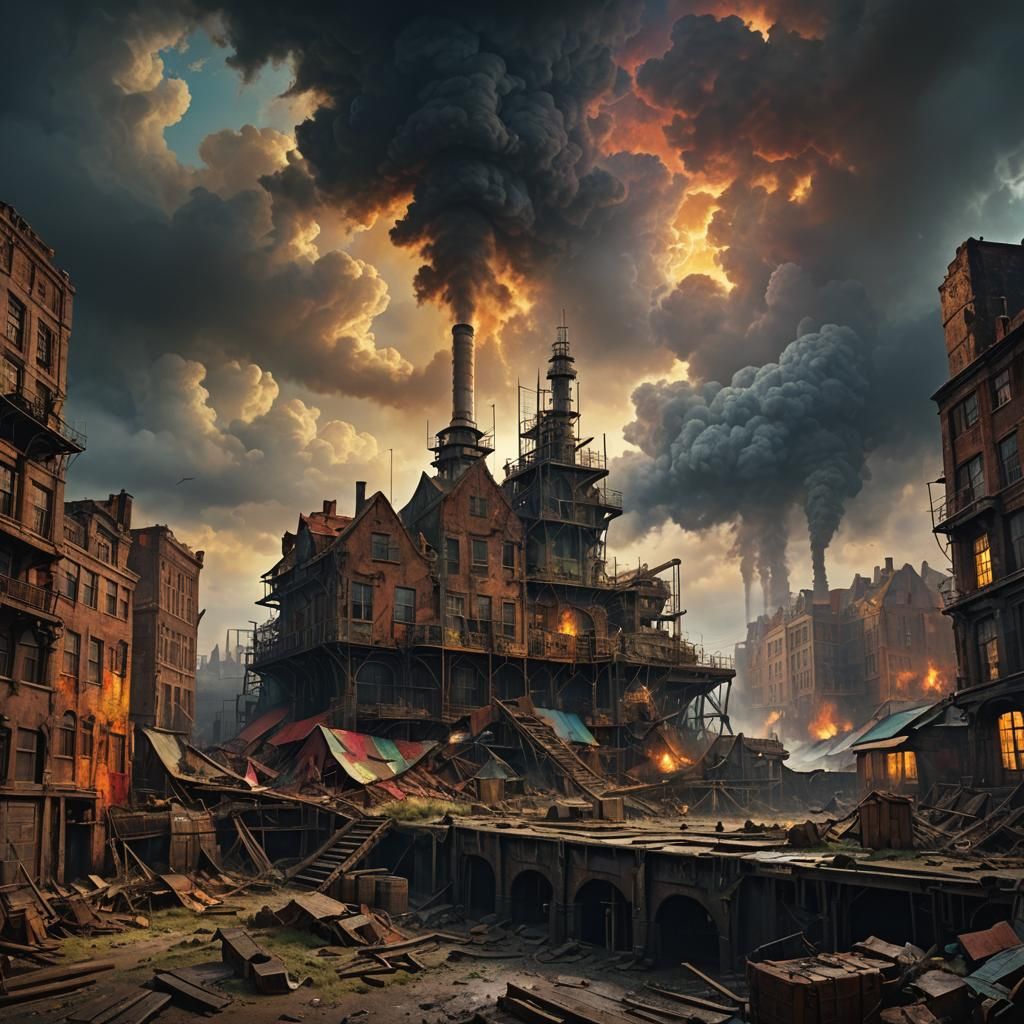 Rembrandt-Style Ruins of Industrial Weather Maker