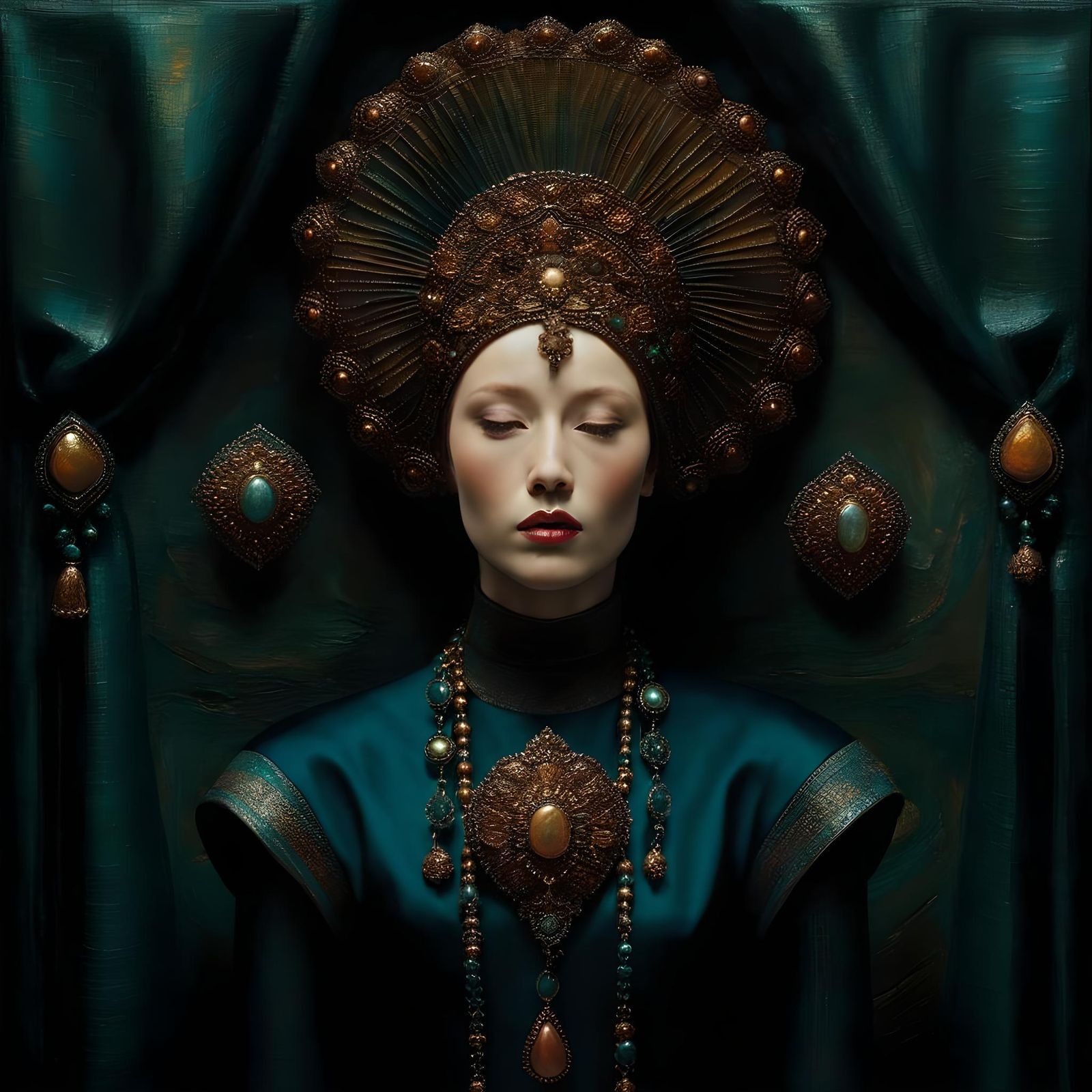 Surreal Textile Art with Rusty, Charred Textures