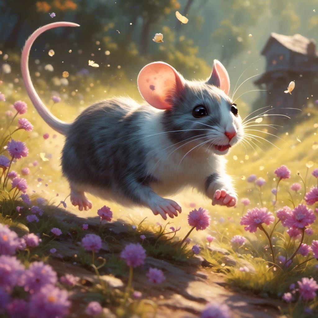 Mouse Chasing Cat: A Humorous Reversal