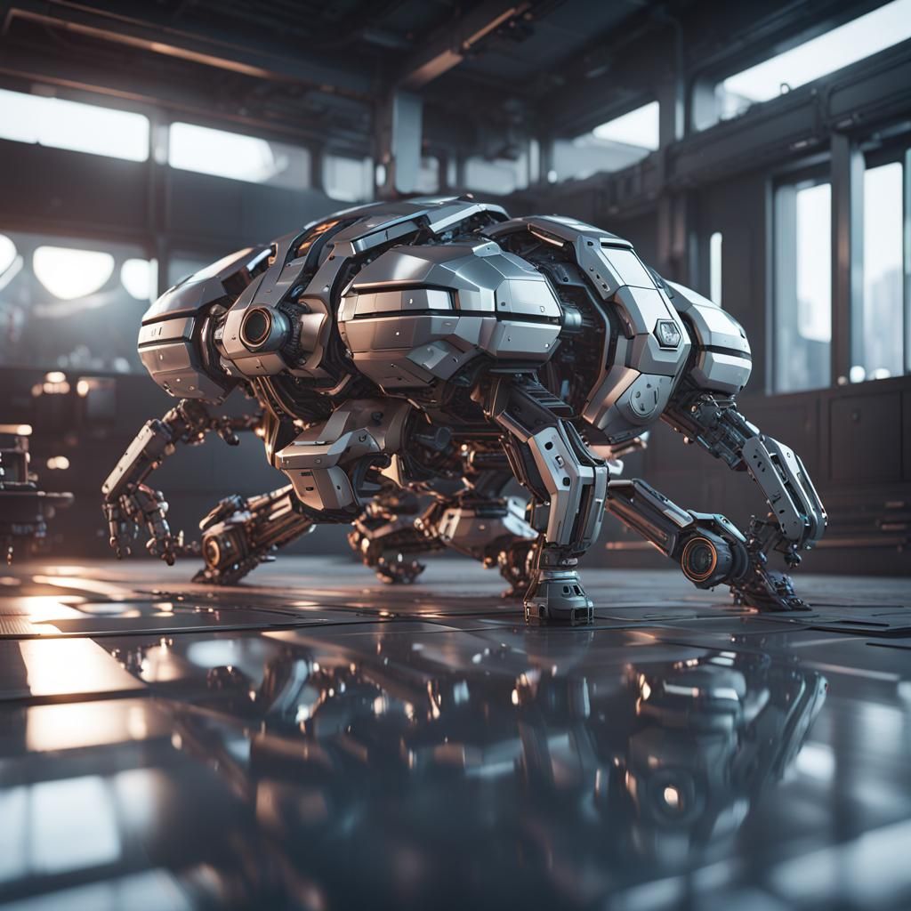 Futuristic Modern House with Intricate Mech Details