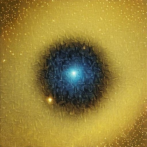 Ethereal Dust Particles in Surreal Oil Painting