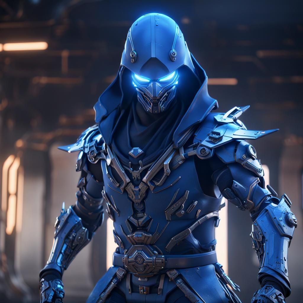 Lightning Ninja with Intricate Mech Details