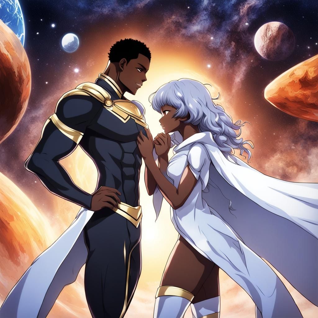 Black Starseed Lovers: A Cosmic Anime Superhero Romance